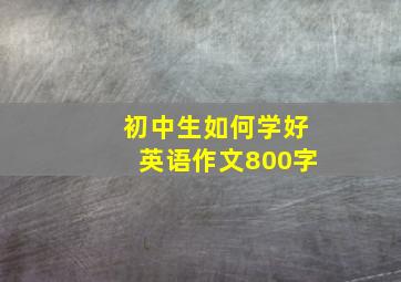 初中生如何学好英语作文800字