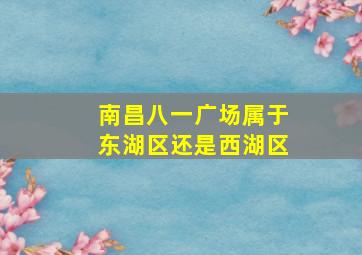 南昌八一广场属于东湖区还是西湖区