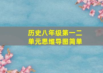 历史八年级第一二单元思维导图简单