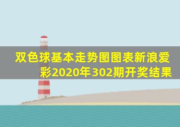 双色球基本走势图图表新浪爱彩2020年302期开奖结果