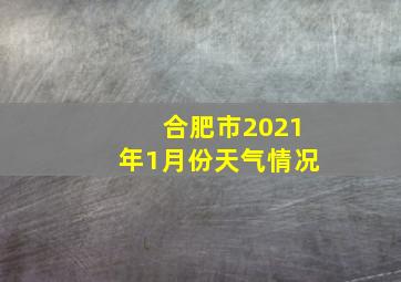 合肥市2021年1月份天气情况