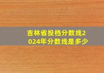 吉林省投档分数线2024年分数线是多少