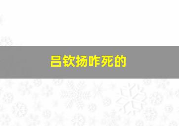 吕钦扬咋死的