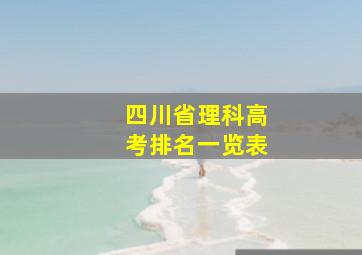 四川省理科高考排名一览表