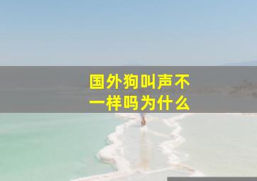 国外狗叫声不一样吗为什么