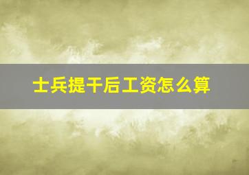 士兵提干后工资怎么算