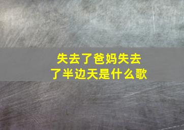 失去了爸妈失去了半边天是什么歌