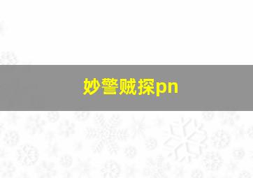 妙警贼探pn