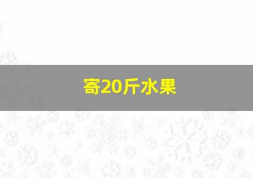 寄20斤水果