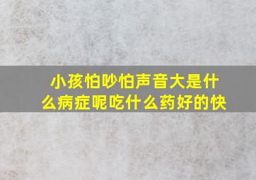 小孩怕吵怕声音大是什么病症呢吃什么药好的快