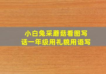 小白兔采蘑菇看图写话一年级用礼貌用语写