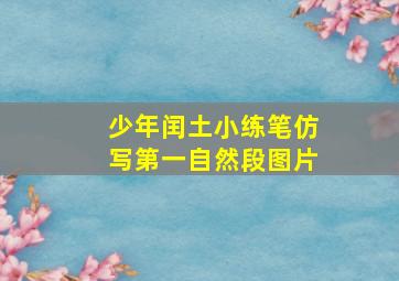 少年闰土小练笔仿写第一自然段图片