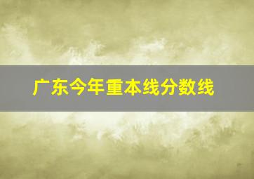 广东今年重本线分数线