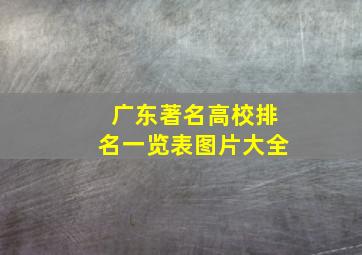 广东著名高校排名一览表图片大全