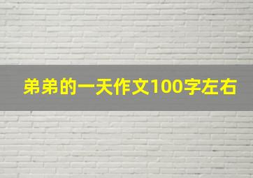 弟弟的一天作文100字左右