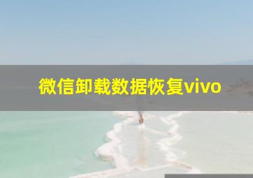 微信卸载数据恢复vivo