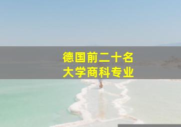 德国前二十名大学商科专业