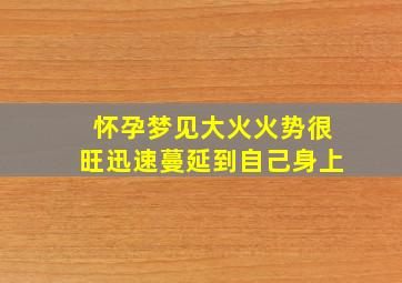 怀孕梦见大火火势很旺迅速蔓延到自己身上