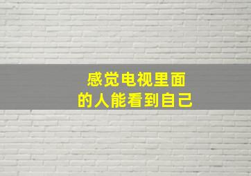 感觉电视里面的人能看到自己