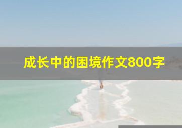 成长中的困境作文800字