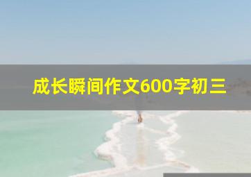 成长瞬间作文600字初三