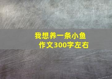 我想养一条小鱼作文300字左右