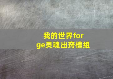 我的世界forge灵魂出窍模组