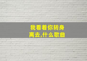 我看着你转身离去,什么歌曲