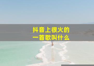 抖音上很火的一首歌叫什么