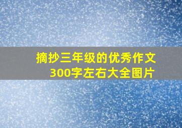 摘抄三年级的优秀作文300字左右大全图片