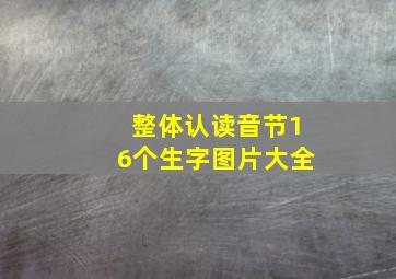 整体认读音节16个生字图片大全