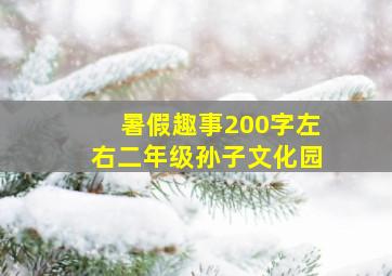 暑假趣事200字左右二年级孙子文化园