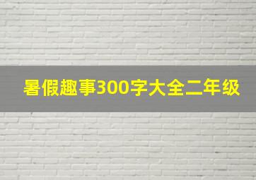 暑假趣事300字大全二年级