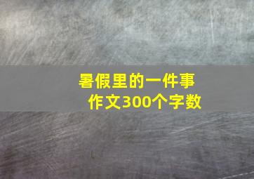 暑假里的一件事作文300个字数