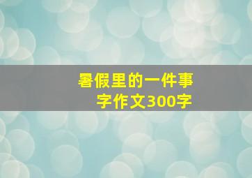 暑假里的一件事字作文300字