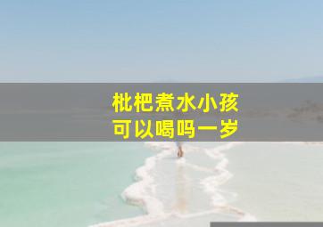 枇杷煮水小孩可以喝吗一岁