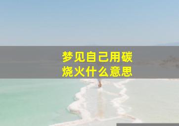 梦见自己用碳烧火什么意思