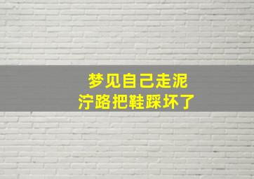 梦见自己走泥泞路把鞋踩坏了