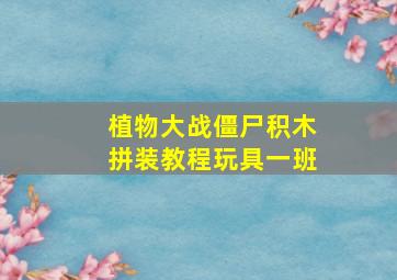 植物大战僵尸积木拼装教程玩具一班