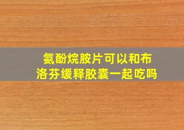 氨酚烷胺片可以和布洛芬缓释胶囊一起吃吗