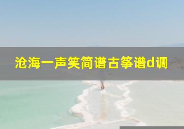 沧海一声笑简谱古筝谱d调