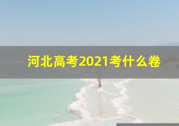 河北高考2021考什么卷