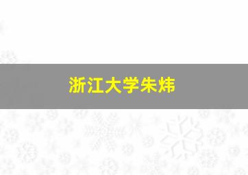 浙江大学朱炜