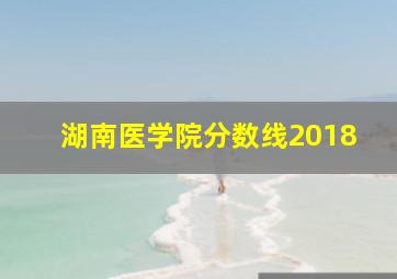 湖南医学院分数线2018