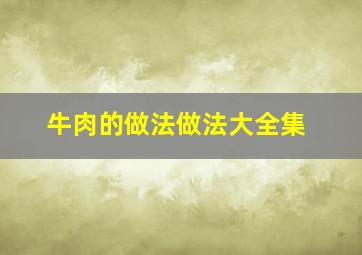 牛肉的做法做法大全集