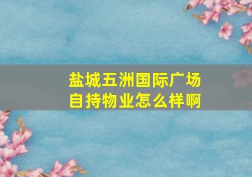 盐城五洲国际广场自持物业怎么样啊