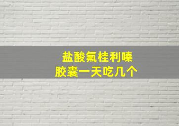 盐酸氟桂利嗪胶囊一天吃几个