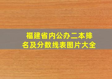 福建省内公办二本排名及分数线表图片大全