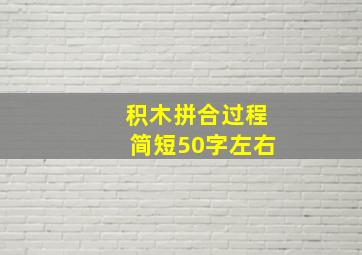 积木拼合过程简短50字左右