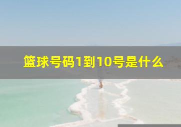 篮球号码1到10号是什么